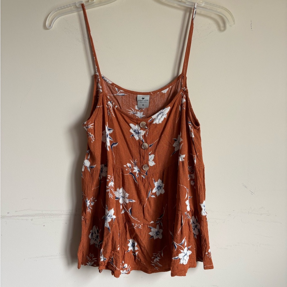 Paper Crane Terracotta Floral Camisole